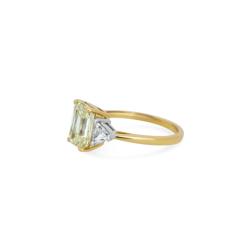 One-Of-A-Kind Crisscut Yellow Diamond & Trillions Ring