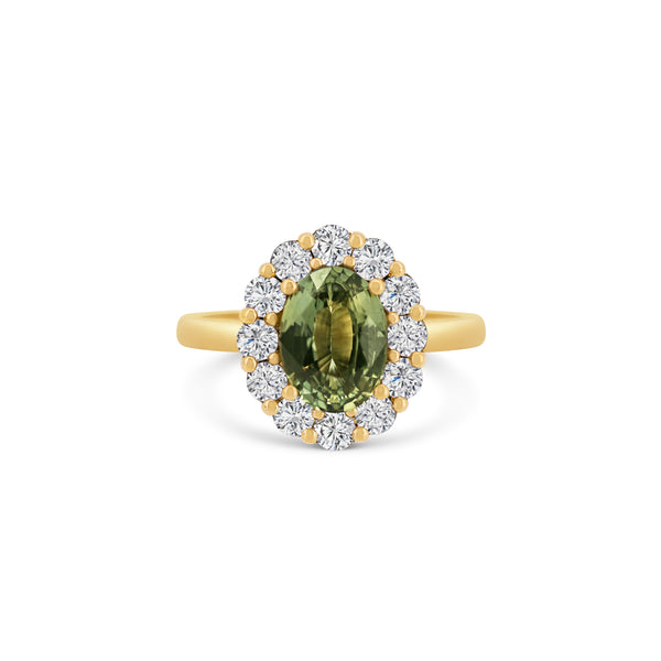 The Green Sapphire Diamond Cluster