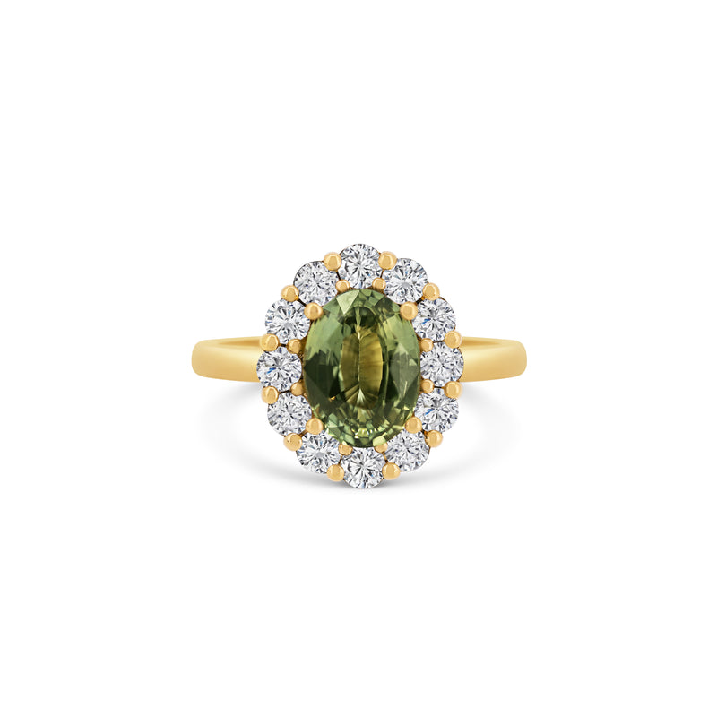 The Green Sapphire Diamond Cluster