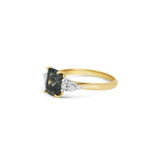 Teal Sapphire And Diamond Trilogy Ring
