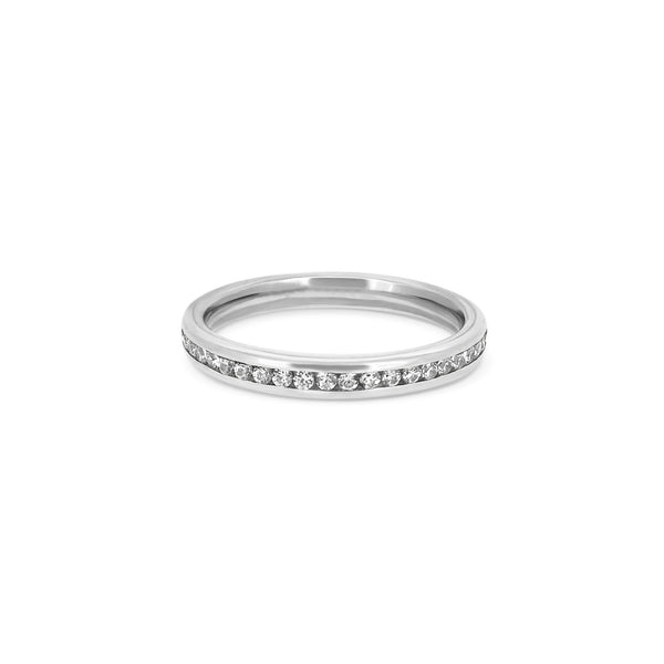 2mm Channel Set Diamond Eternity Ring