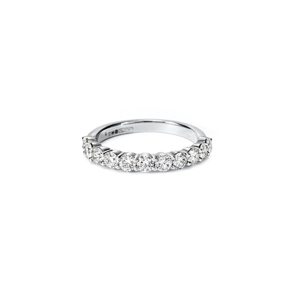 Platinum Claw Set Diamond Eternity Ring