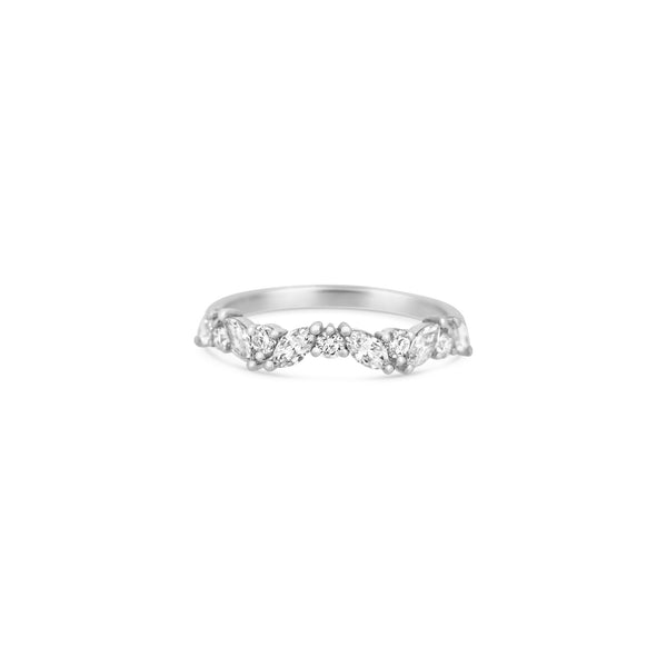 Platinum Diamond Garland Ring