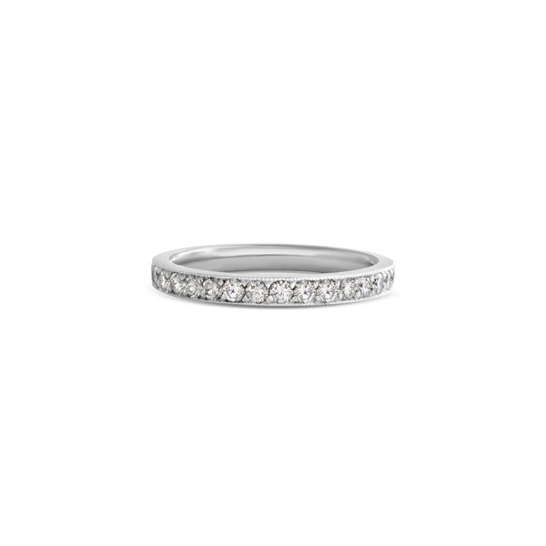 Platinum Milgrain Diamond Eternity Ring