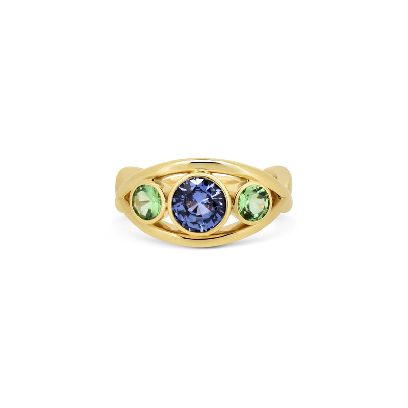 Signature Crossover Round Cocktail Ring