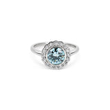 One-Of-A-Kind Blue Diamond Daisy Ring