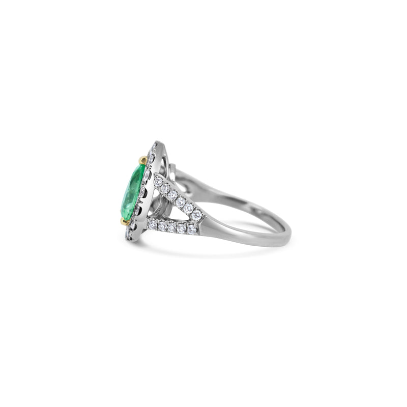 One-Of-A-Kind Tsavorite & Diamond Pear Ring