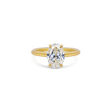 One-Of-A-Kind Oval Solitaire Diamond Ring