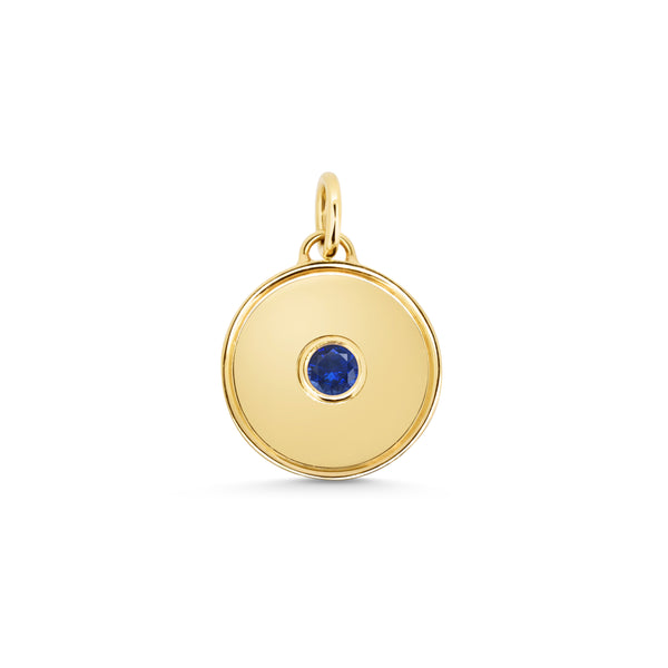Birthstone Disc Pendant