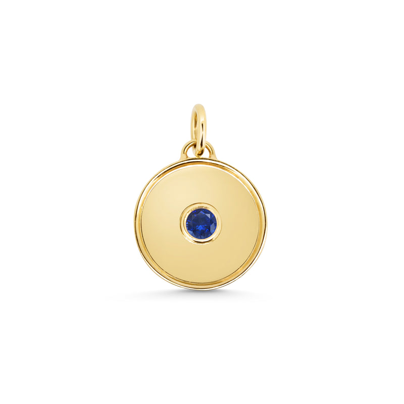 Birthstone Disc Pendant