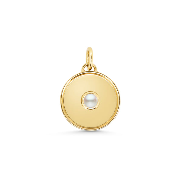 Birthstone Disc Pendant