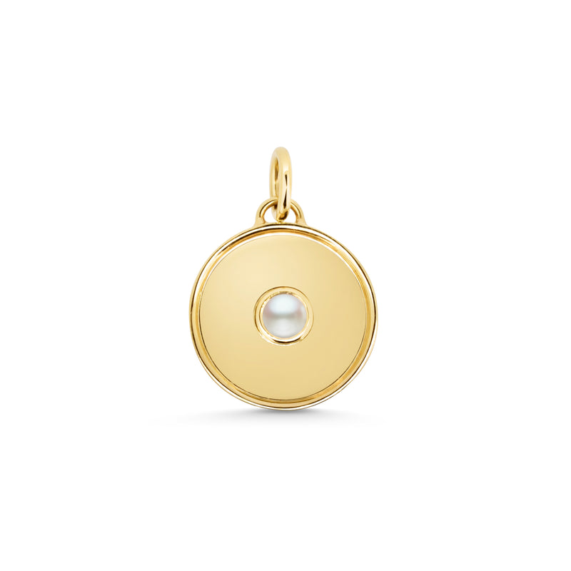Birthstone Disc Pendant