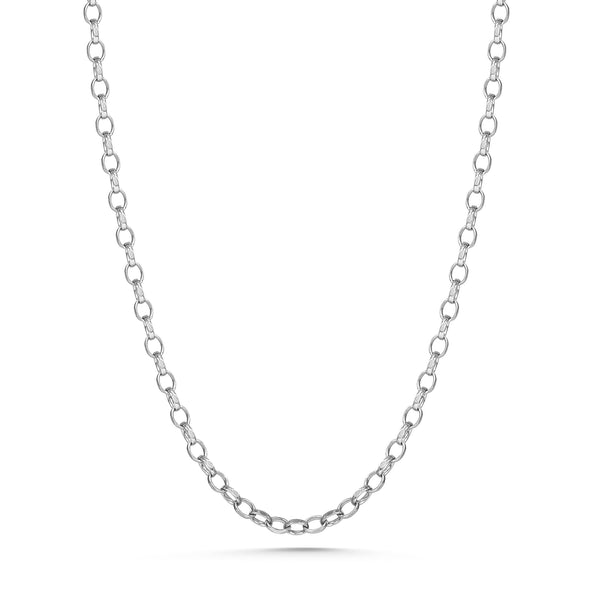 Silver Oval Belcher Chain