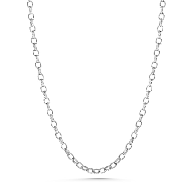 Silver Oval Belcher Chain