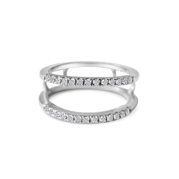 Double Castle Set Diamond Eternity Ring