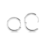 White Gold Huggie Hoops