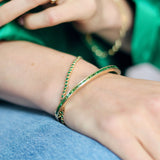 Ribbon Set Emerald Tennis Bracelet