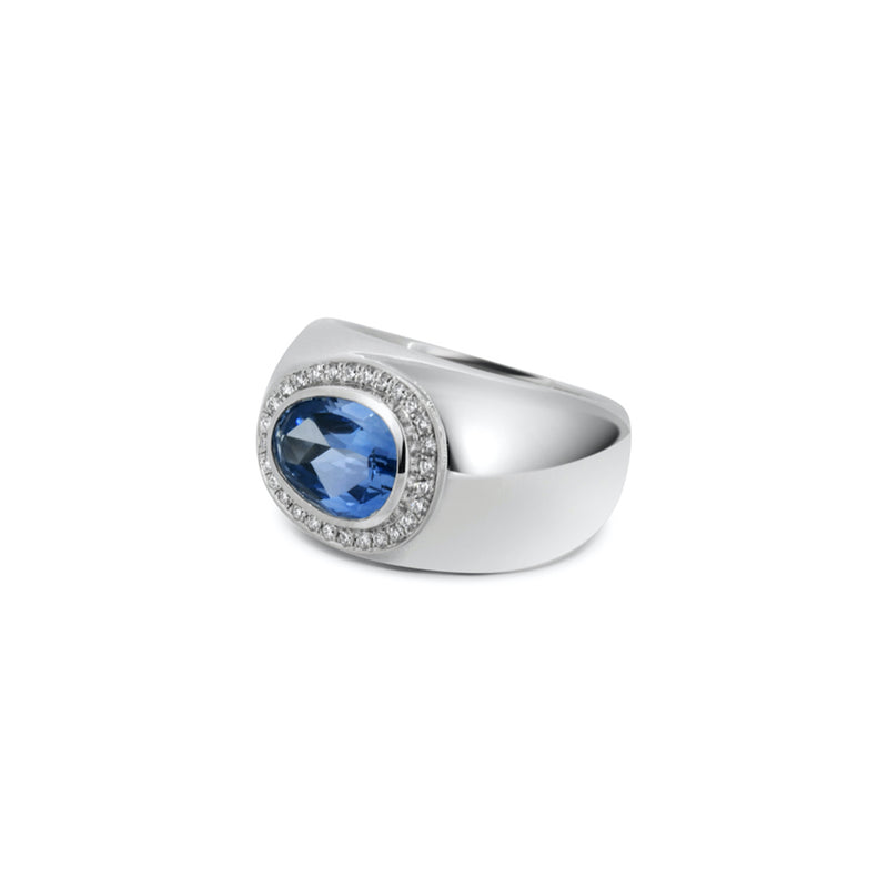 Top Notch Blue Madagascan Sapphire Cocktail Ring