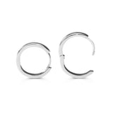 White Gold Huggie Hoops