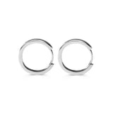 White Gold Huggie Hoops