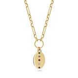 custom acrostic heritage pendant-with coloured stones