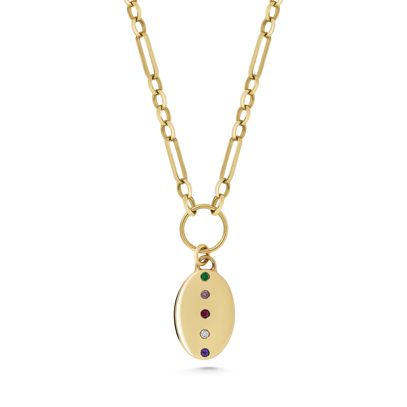 custom acrostic heritage pendant-with coloured stones