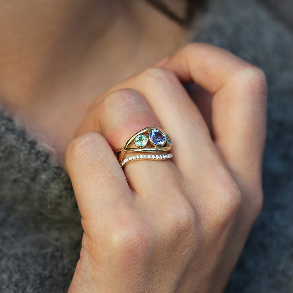 Curved Diamond Eternity Ring