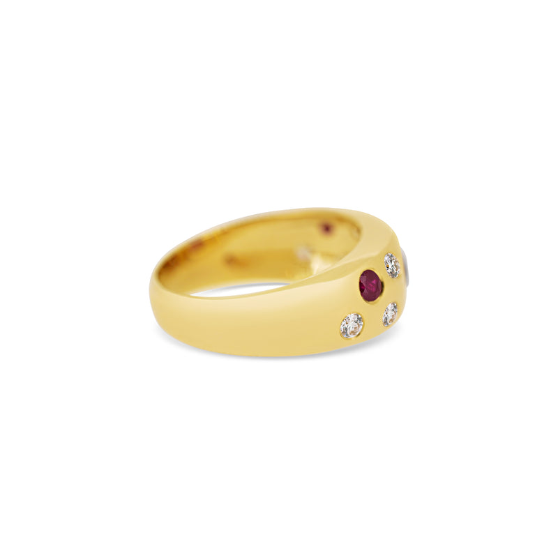 Ruby & Diamond Bombé Ring