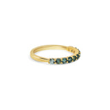 Ombre Teal Sapphire Claw Set Ring