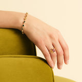 Ribbon Set Rainbow Gemstone Bracelet