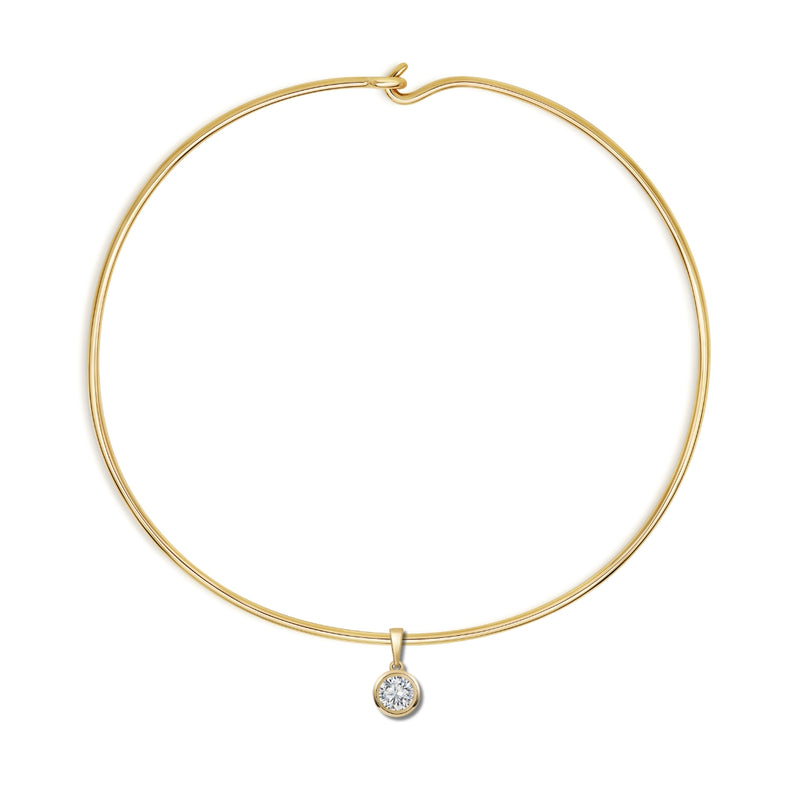 Ribbon Set Diamond Pendant