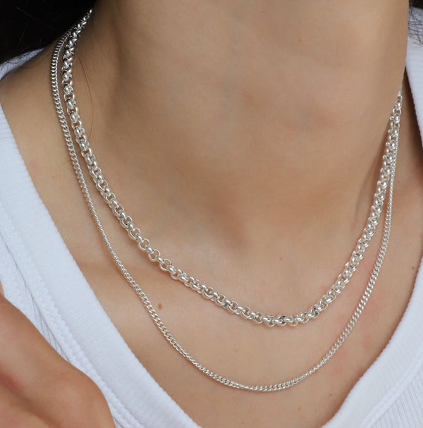 Silver Classic Curb Chain