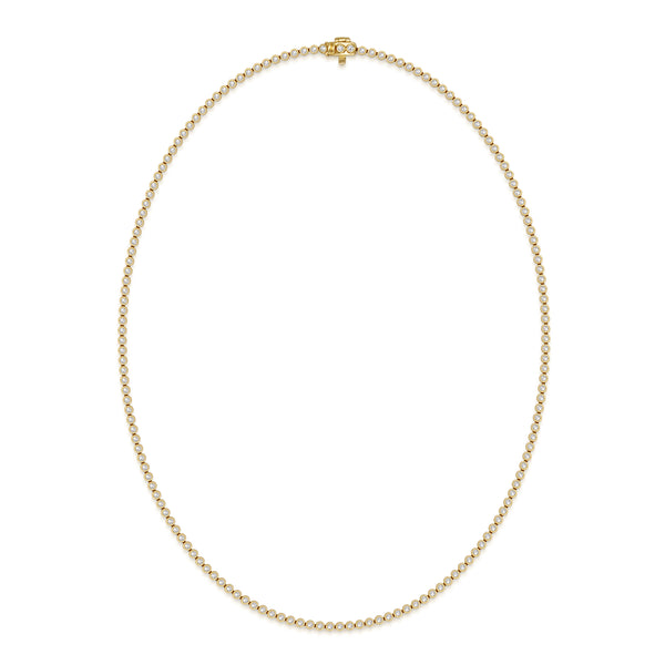 Ribbon Set Diamond Tennis Necklace