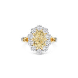 Yellow Diamond Cluster Ring