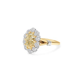 Yellow Diamond Cluster Ring