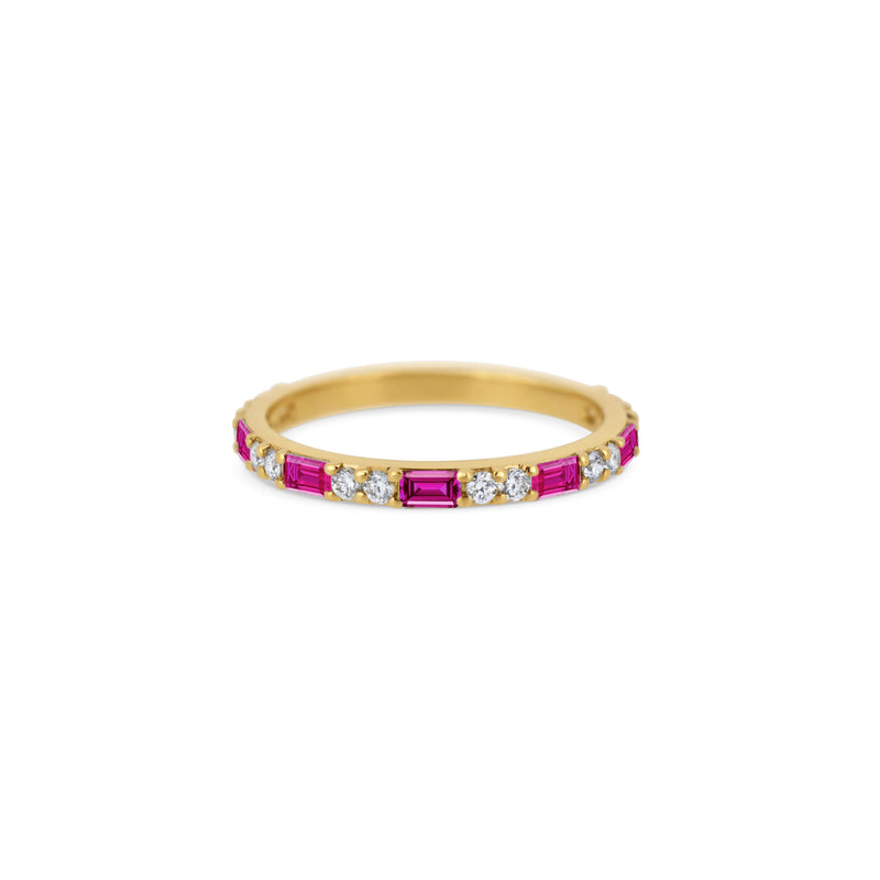 Morse Code Diamond Eternity Ring
