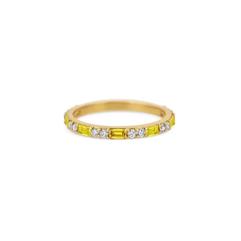 Morse Code Diamond Eternity Ring